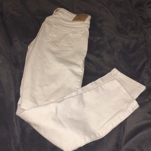 Slightly white ripped jeans